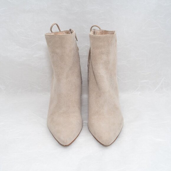 Chinese Laundry Tan Ankle Booties with Block Heel - Picture 3 of 9